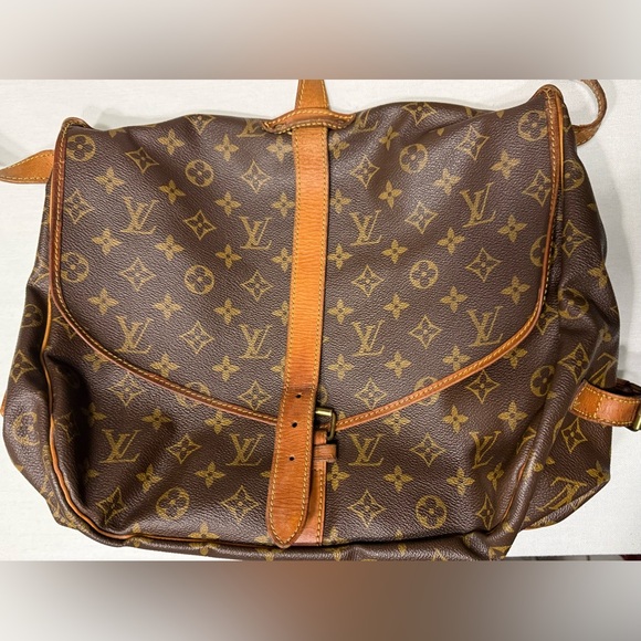 Louis Vuitton Monogram Saumur 35 Vintage Double Satchel Messenger Crossbody Bag - Picture 10 of 15